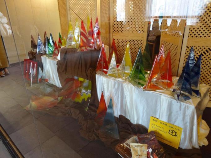 glass trophiesTrophies for competition GASTRO Hradec 2014